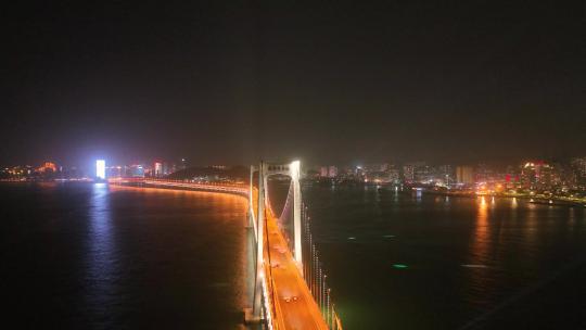 夜晚跨海大桥 夜晚大连城市