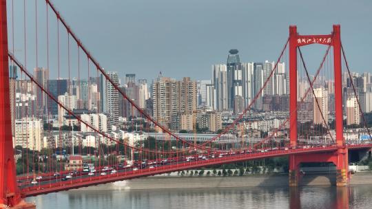 鹦鹉洲长江大桥视频素材模板下载