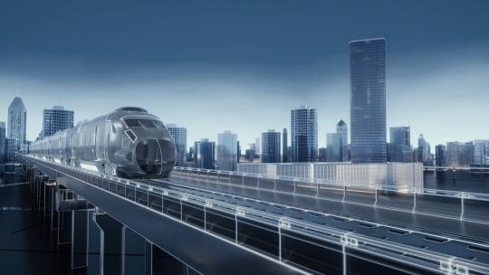 现代科技虚拟城市穿梭三维场景展示AE模板