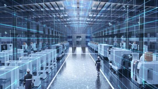 科研智慧工厂电子车间工业科技制造