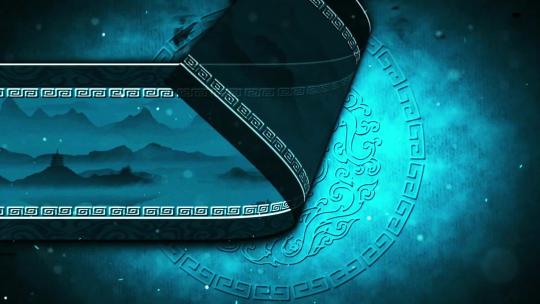 传统修仙武侠翻篇水墨古风开场鎏金金色标题