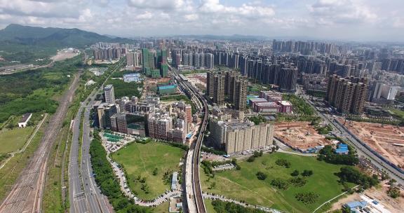 深圳高档小区 航拍 城市小区绿化