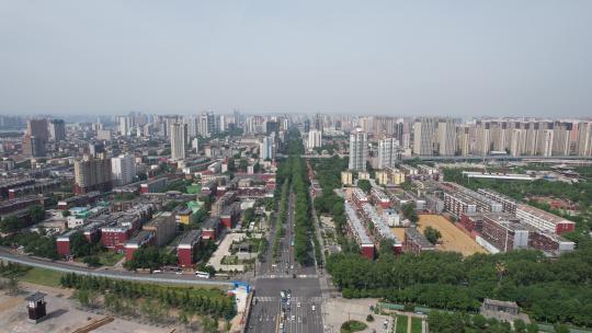 河南洛阳城市风光交通航拍视频素材模板下载