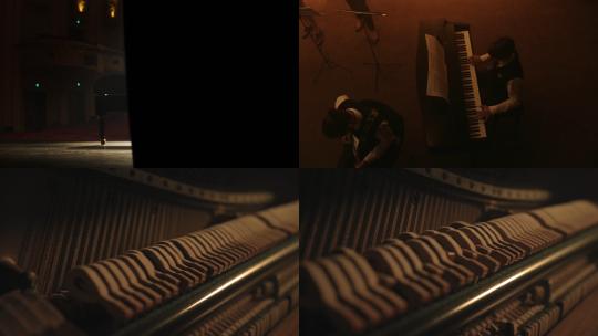 【合集】钢琴键特写演奏优雅视频素材模板下载