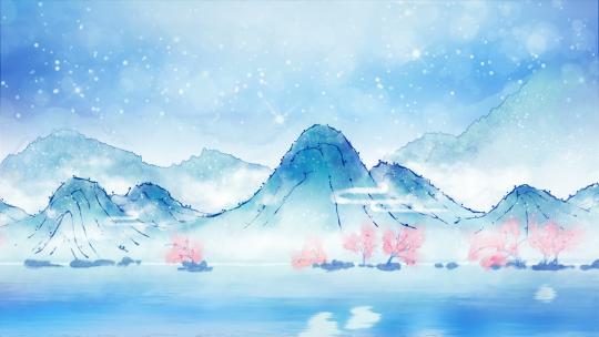 【4K】水墨山水背景-循环