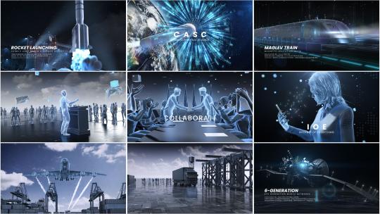 科技宣传片-科技工业贸易通讯发展4.0高清AE视频素材下载