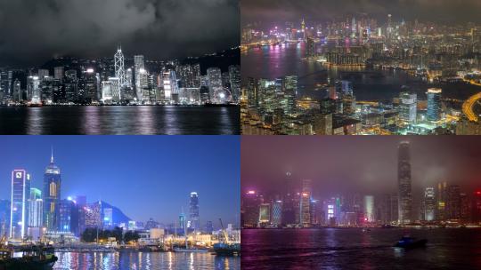【合集】香港建筑航拍城市宣传片夜景