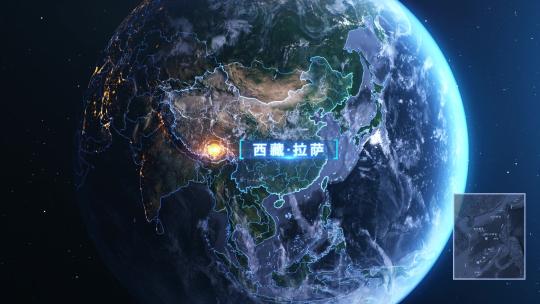 科技地球任意定位俯冲_西藏AE视频素材教程下载