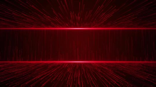 4k红色粒子光线三维空间背景AE模板