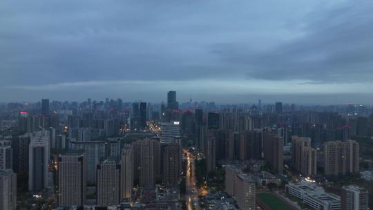 成都傍晚延时摄影