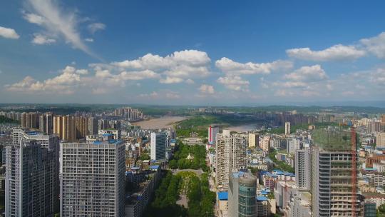 广安城市航拍大景