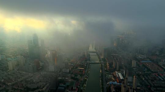 天津海河直沽桥穿云