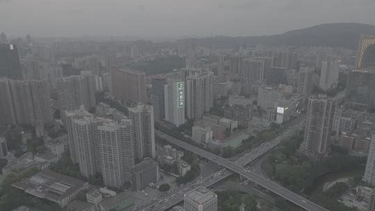 LOG格式广州天河立交桥航拍视频素材模板下载