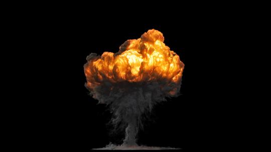 4k原子弹爆炸蘑菇云浓烟火光光效-alpha (2)视频素材模板下载