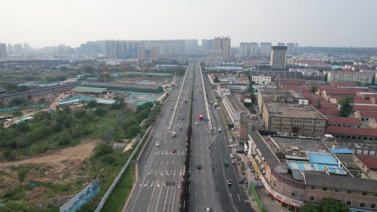 河南洛阳城市交通航拍视频素材模板下载