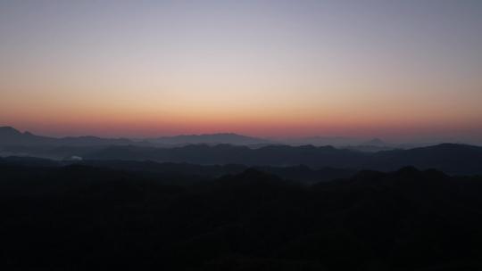 航拍风景日出大山云海旅游风光江西景德镇