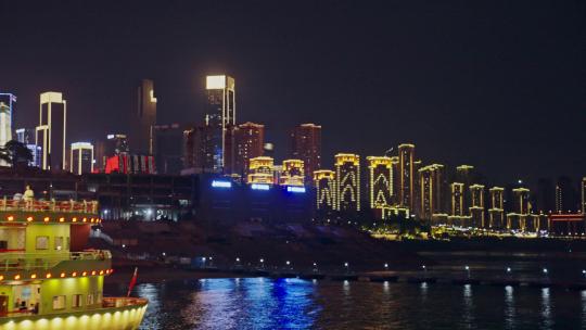 重庆两江游游船观光夜景