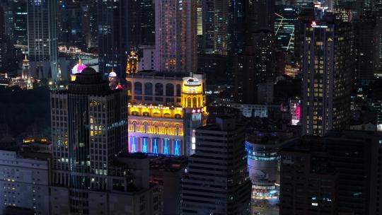 上海新世界夜景航拍