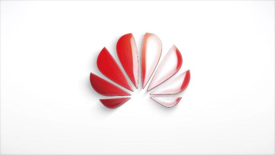 转动着挤出效果的明亮三维标志