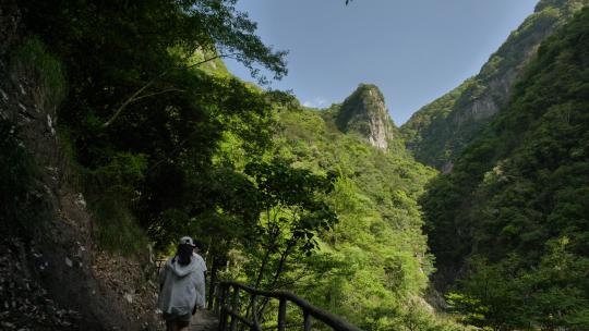 浙江温州楠溪江自然风景，龙湾潭