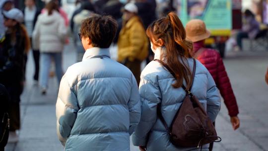 襄阳旅游荆州街步行街行人街景人流游客