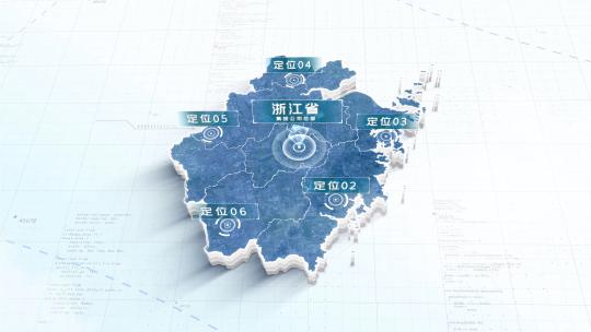 简洁地图数据展示_浙江省