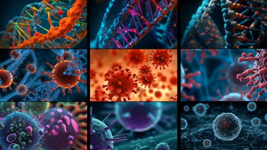 DNA病毒细胞医学视频素材视频素材模板下载