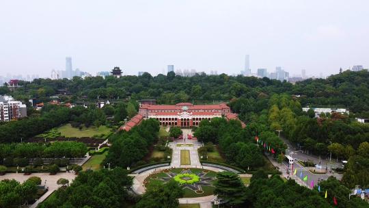湖北武汉辛亥革命博物馆 纪念馆地标航拍