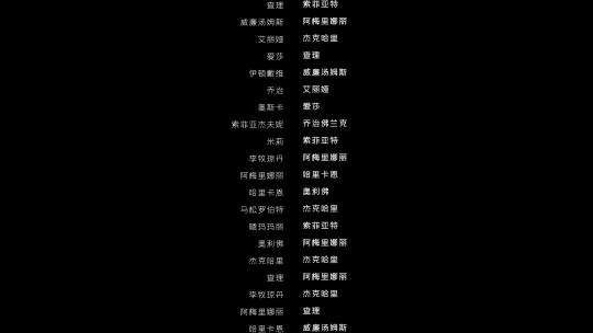 （无插件）电影微电影职员表片尾字幕
