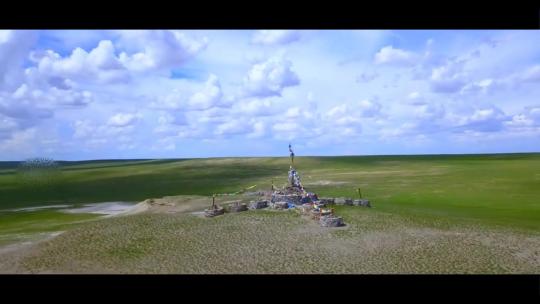 航拍蒙古大草原唯美自然风景视频素材