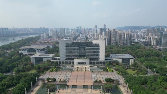 广西柳州市政府办公大楼航拍