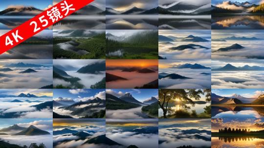 【25个山水意境合集】风景云海风景素材高清在线视频素材下载