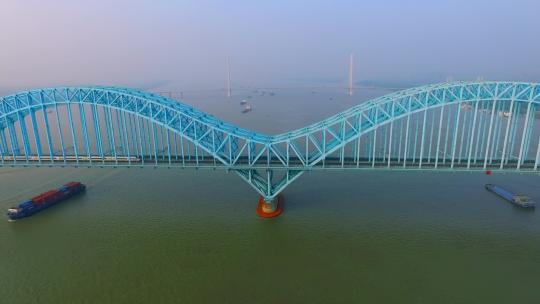 南京大胜关大桥铁路大桥视频素材模板下载