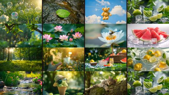夏天夏季阳光树林清新唯美空镜高清在线视频素材下载