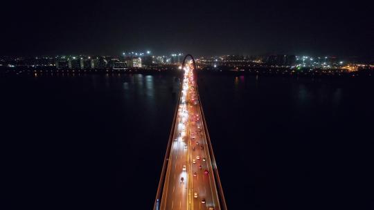 杭州之江大桥夜景视频素材模板下载