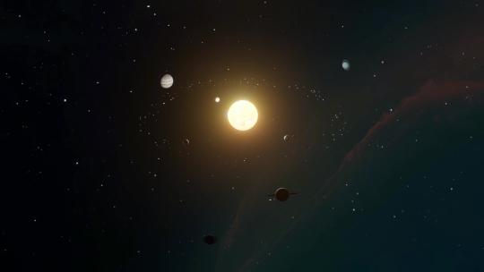 宇宙太阳系三维特效动画