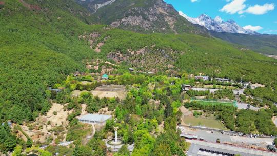 航拍丽江玉水寨景区4A景区