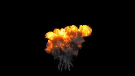 4k空中爆炸的浓烟火光光效-alpha (1)