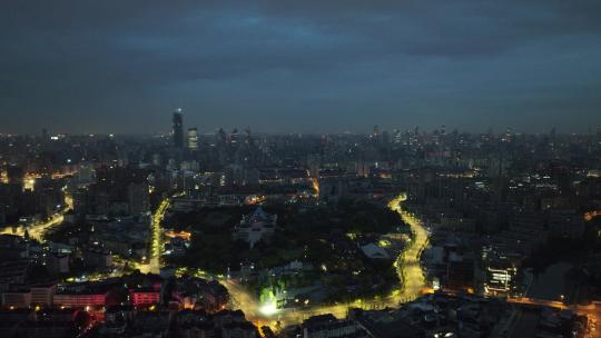 徐家汇夜景航拍