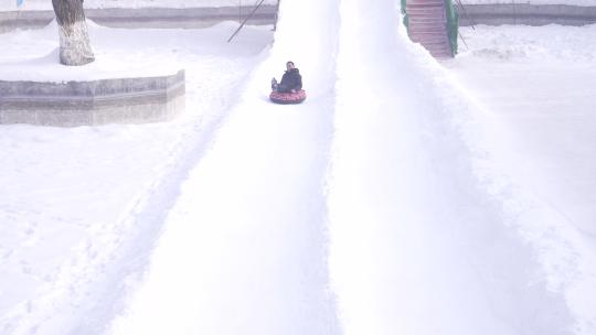 乌鲁木齐红山公园冬季雪景视频素材模板下载