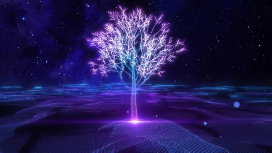 梦幻粒子树视频素材模板下载