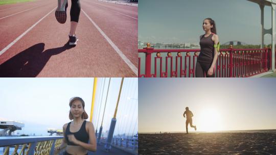 【合集】户外跑步锻炼身体视频素材模板下载