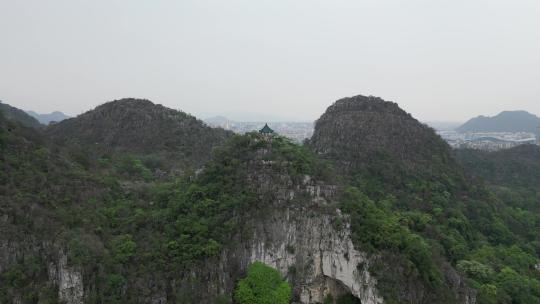 广西桂林山水风光七星景区4A景区航拍