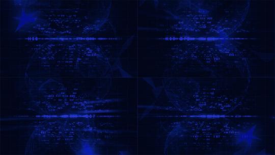 HUD蓝色科技数字地球数据信息背景高清在线视频素材下载