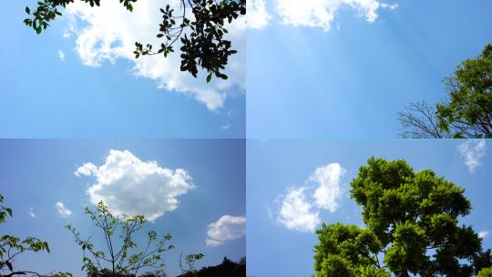 4K唯美天空蓝天白云合集高清在线视频素材下载