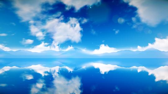 盐湖-镜面天空视频素材模板下载