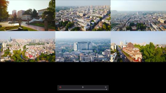 成都市新都区全貌城市空镜多镜头合集高清在线视频素材下载