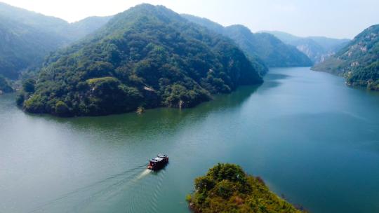 自然风光 山清水秀 湖上游船