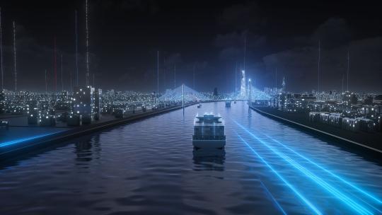 AI科技风飞跃浦江-C4D+AE+素材