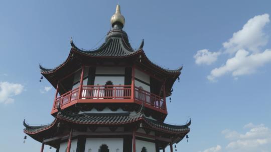 航拍古建筑景区